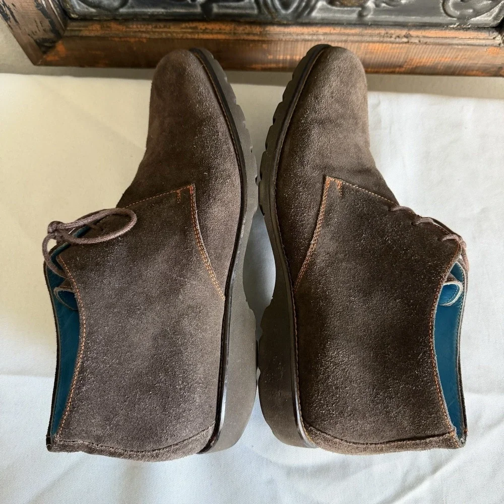 Michael Toschi SL800 Chocolate Suede Chukka Boots Men Sz 8 Retail $595